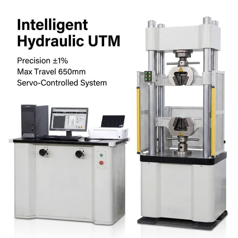 Heavy Duty 300kN 30 Ton Electro-Hydraulic Servo Universal Testing Machine for Steel Rebar Metal Test