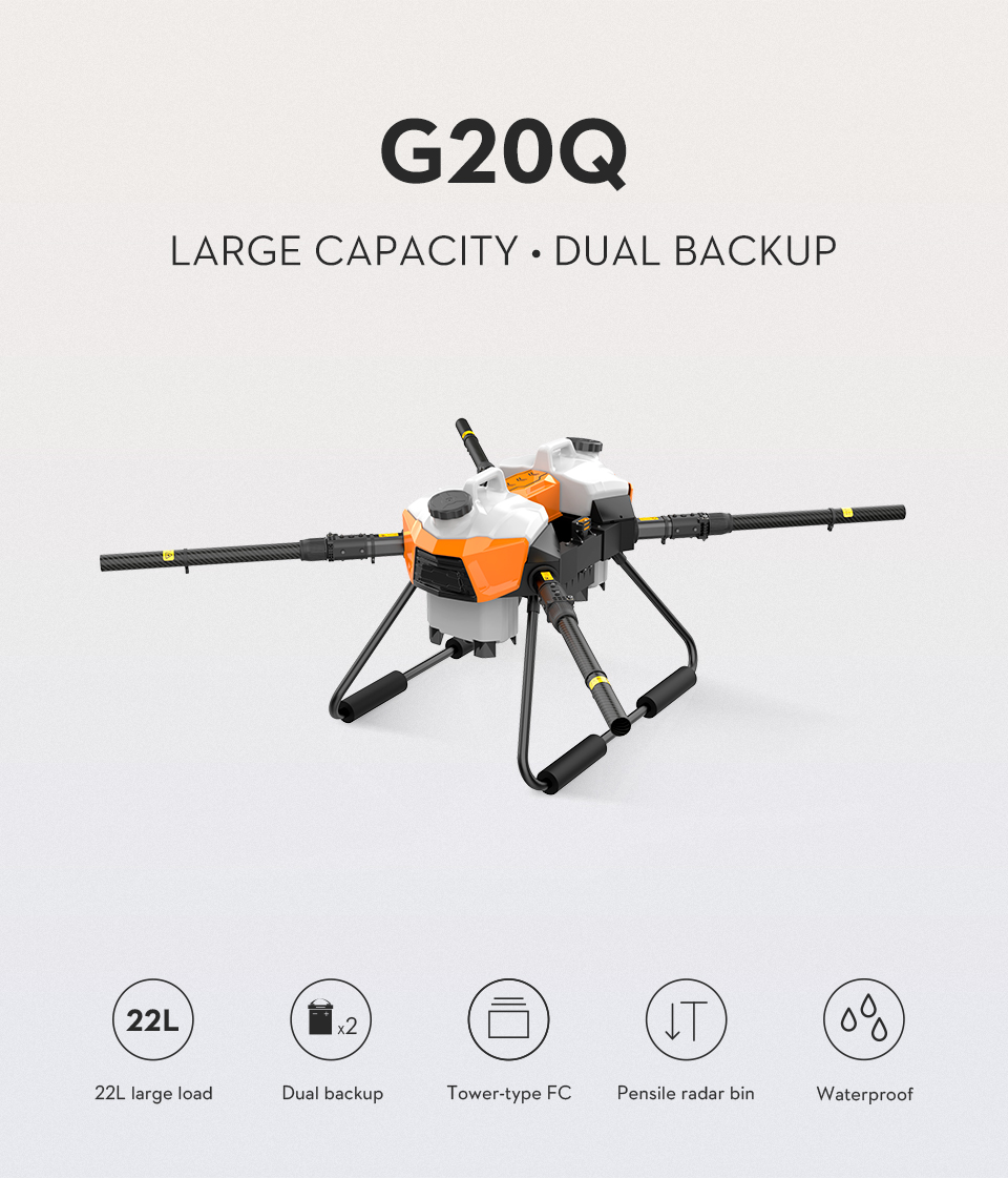 EFT G20Q Spraying Drones Best Assembled Multi-Purpose Farm Drone Parts for Agriculture EFT Multi-Purpose Drone Sprayers