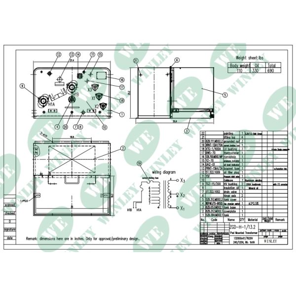 1kva Single Phase Pad Mounted Transformers 13.2kv To 120v Oil Filled Distribution Transformer Pad Mount