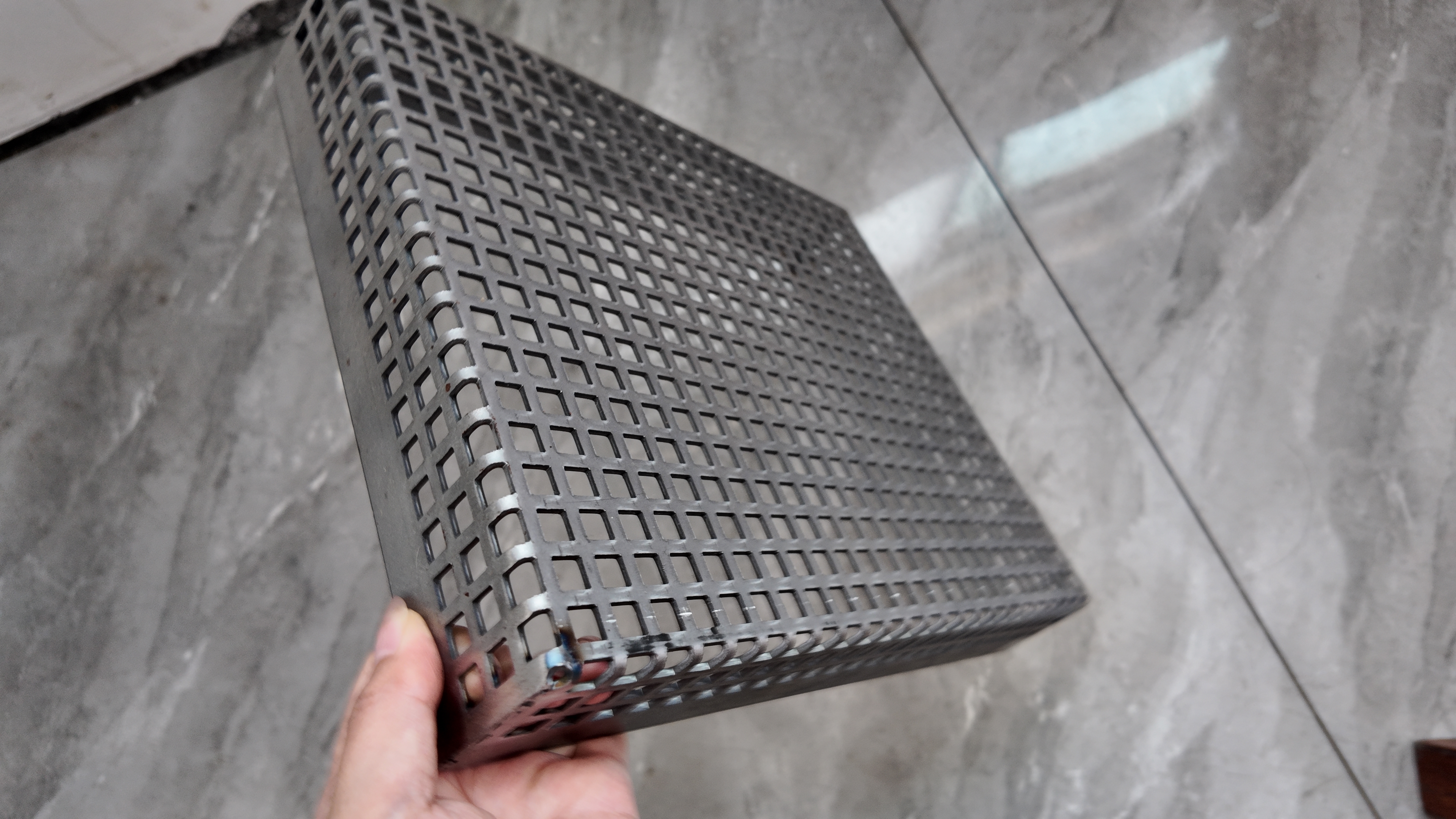 Bent Square Hole Perforated Metal Plate Custom