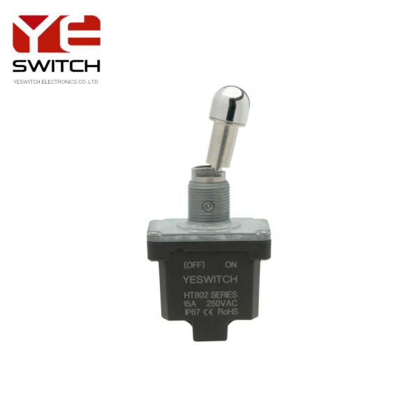 IP68 Waterproof 15A 28V Off On Double Pole Metal Toggle Switch With Screw Terminal