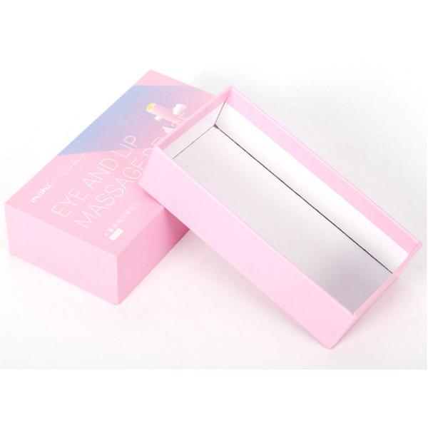 2mm Rigid Cardboard Gift Boxes Pink Printed Recyclable For Cosmetics