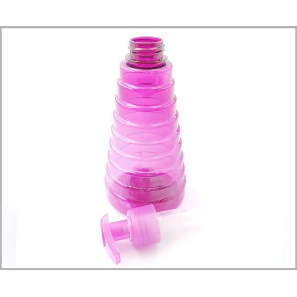 cone shape plastic shampoo 350ml pump dispenser bottle empty