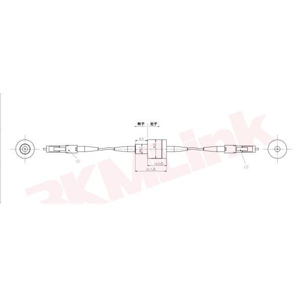 1310nm 1550nm Fiber Optic Slip Ring Single Channel Low Insertion Loss