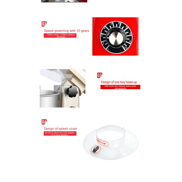 22KG Stainless Steel Multiple Color Spiral Kitchen Dough Mixer for Bread Beverage