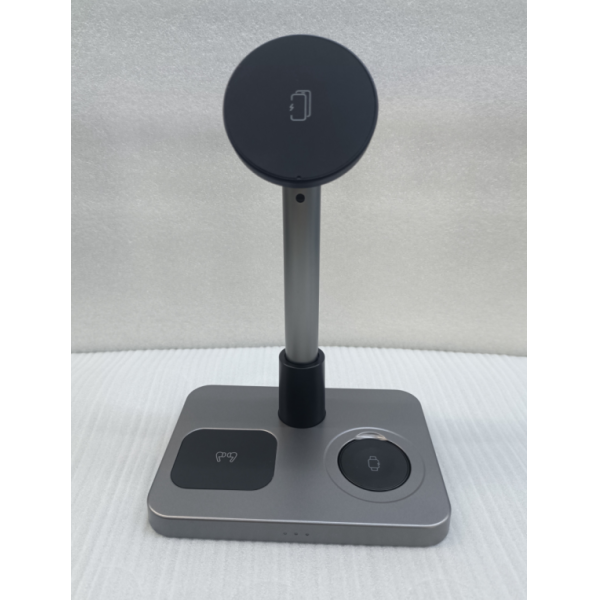 Foldable 15W Plastic Wireless Charger Adjustable Height 3 In 1 Magnetic Charging Stand For Professional Use Multiple Devices