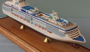Buy cheap Coral Princess Toy Cruise Ship Model , Ocean Liner Models With Alloy Casting Container Material product