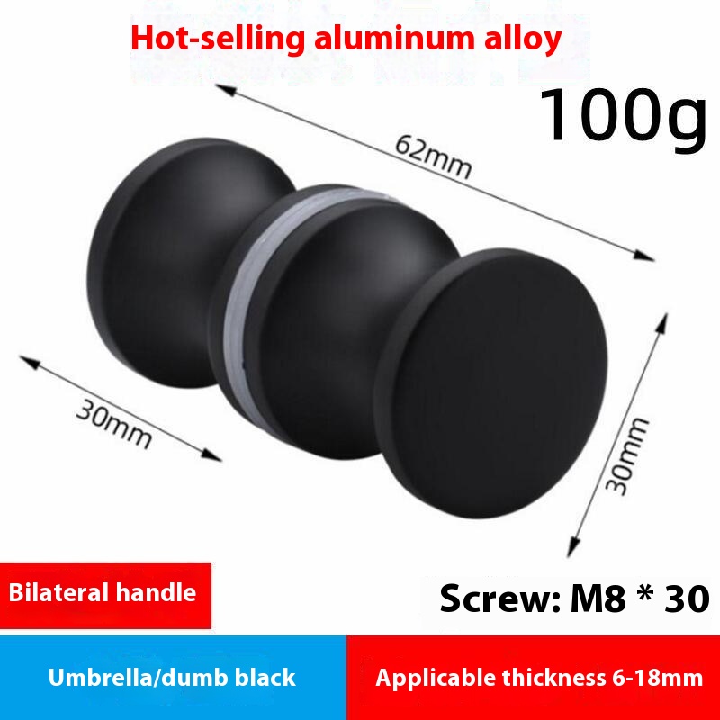 Single Hole Modern Solid Cylindrical Aluminum Bathroom Accessory Single Handle for Small Shower Room Glass Door