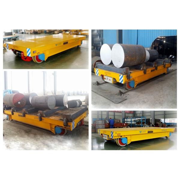 Logistics Chemical Plant Motorized Transfer Trolley 80 Ton With Steel Plate