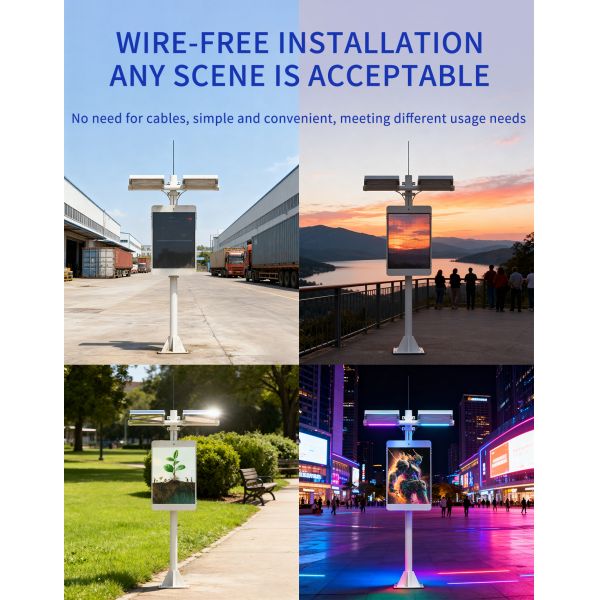 Solar Powered Outdoor LED Display with Energy Saving Technology and Remote Device Management