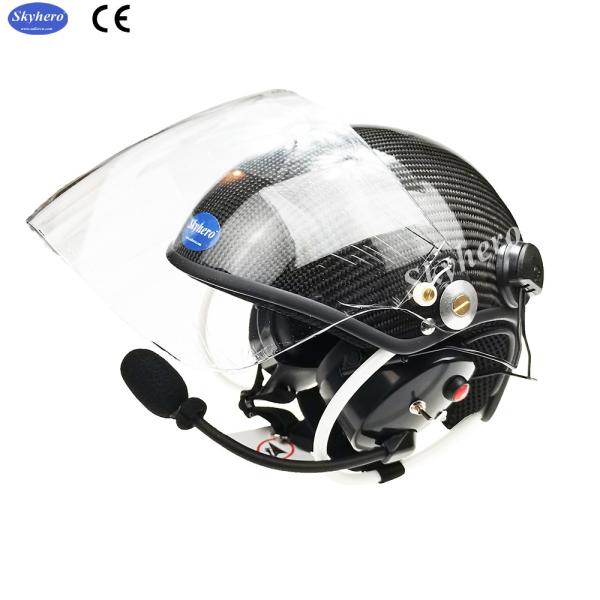 Carbon Fiber Active Noise Reduction Paramotor Helmet With Full Headset Factory Directly Sale Powered Paragliding Helmet