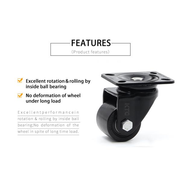 Top Plate Locking Industrial Swivel Casters Rubber Coating 600kg