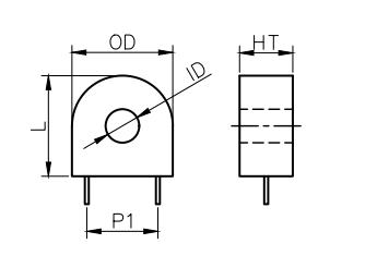 4 Pins Plastic Case Mini Current Transformer High Frequency for Converter