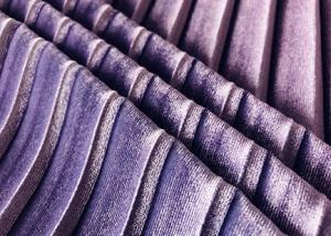 Buy cheap 290GSM Purple Velvet Material 93% Polyester Warp Knitted Pleat For Lady