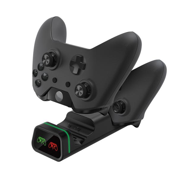 ABS Plastic Factory Direct Supply Dual Charging Dock With 2 Batteries For Xbox One S/x Controllers Game Accessory