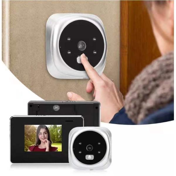 Security Colour Door View Peep Hole Ring Camera 0.3MP For House
