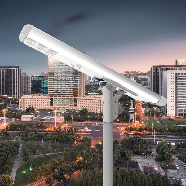 Powder Coating Column Solar Street LED Light Multi-function Smart Grid