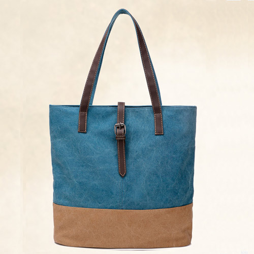 Canvas promotion gifts summer handbag beach bags in mint color