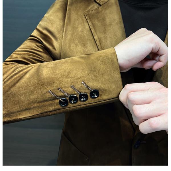 Customized Deerskin Single-Breasted Two Button Suit Blazer for Men's Business Attire