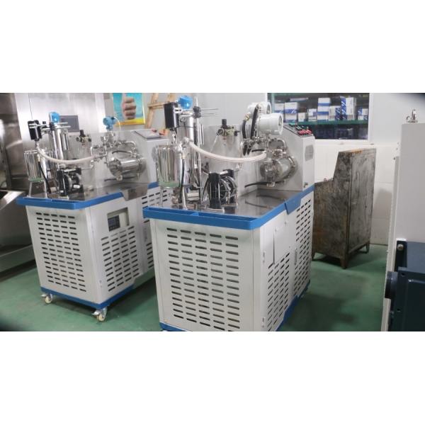 1L Capacity Laboratory Nano Bead Mill / Horizontal Sand Mill With Chiller Together