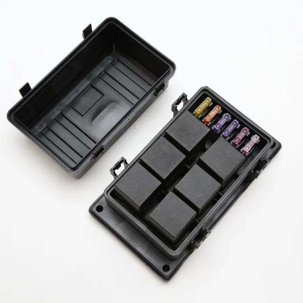 12V Auto Waterproof Fuse Relay Box Block Kit 6 Bosch Style Relay Holder 6 ATC ATO Fuse Holder