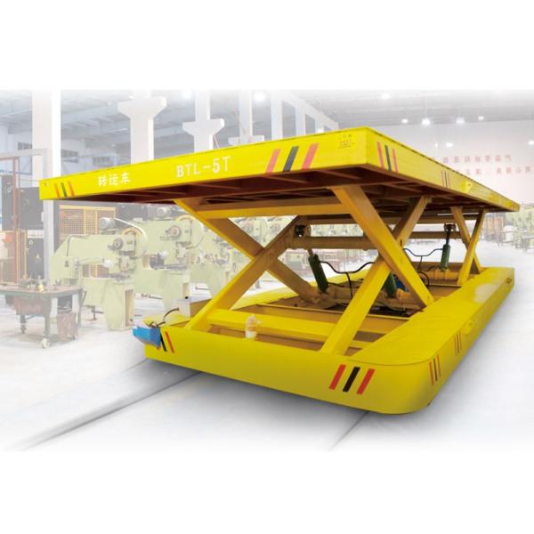 material handling lifting trolley with scissor lifting table transfer carriage