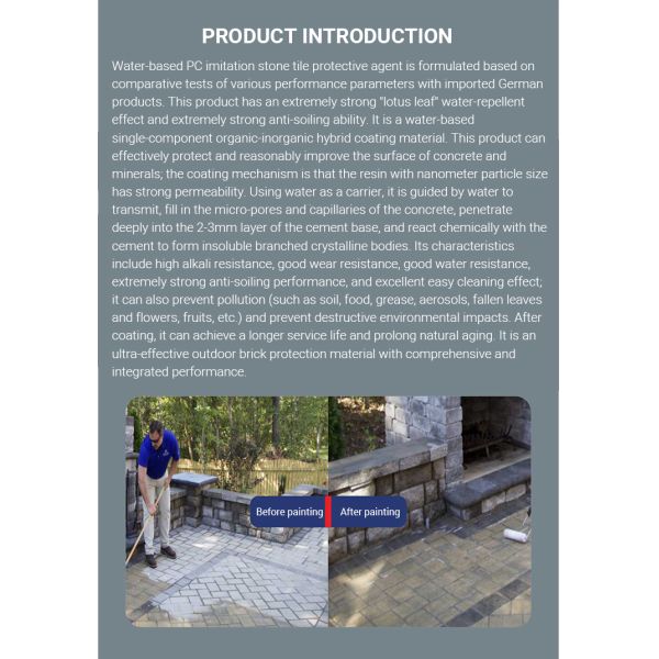 Water Based Stone Protector 18Hours Drying Anti Slip Stone Floor Paint