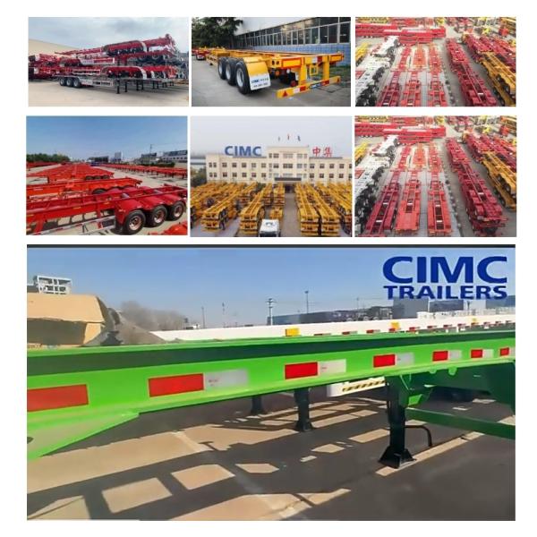 3 Axles High Quality Heavy Load Capacity Trailer Skeleton Parts Container Transportation