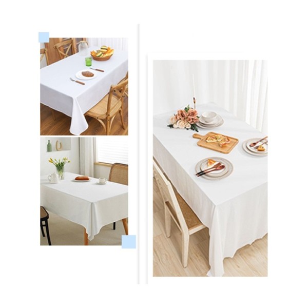 Custom Polyester Table Cloth Blanks Sublimation White Polyester Tablecloth For Wedding Birthday Themed Party Decoration