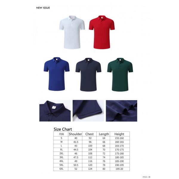 Custom Logo Solid T-Shirt XL Size Short-Sleeved for Polo for Work 100% Polyester Plain Dyed Knitted Corporate Cultural Clothing