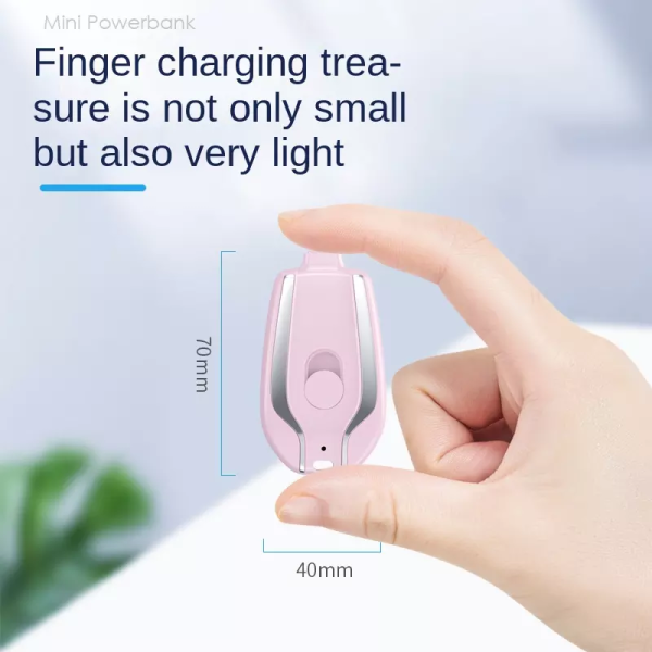 Mini Type C Keychain Portable Power Station Emergency Charger With LI Polymer Battery Power Bank