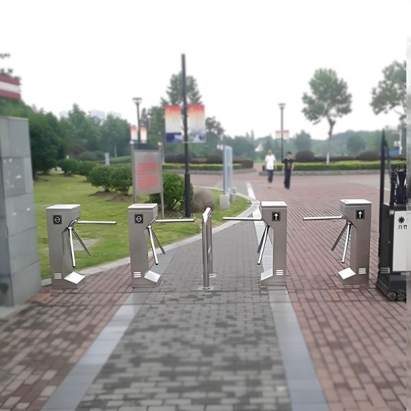 Vertical Tripod Turnstile RFID Access Control Metro Station Pedestrian Solution