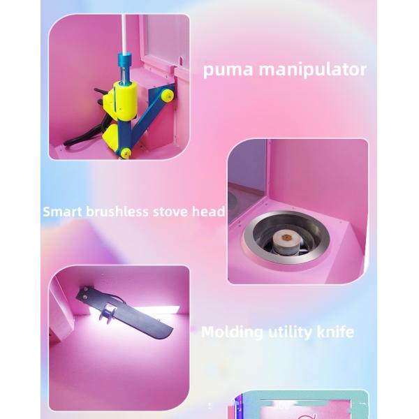 Customized Automatic Mini Cotton Candy Machine Vending Plastic Material