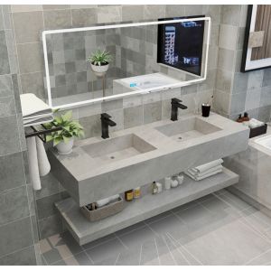 Engineering Stone Integrated Bathroom Vanity Countertops