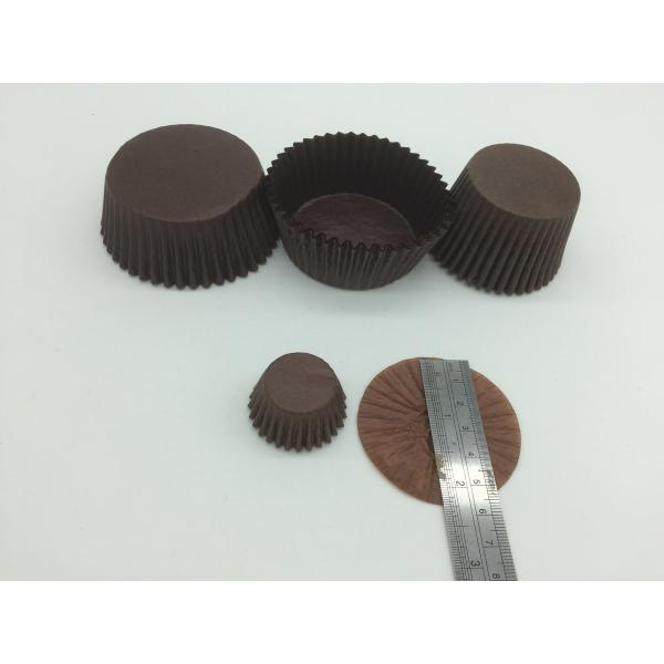 Mini Chocolate Brown Paper Cupcake Liners / Wrappers Cake Packaging Paper Holder