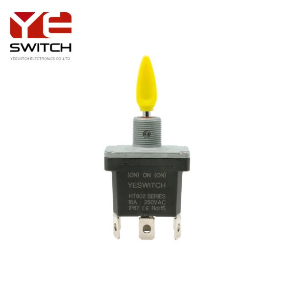 (ON)-ON-(ON) Industrial Toggle Switch With PC Terminal And Handle Sets