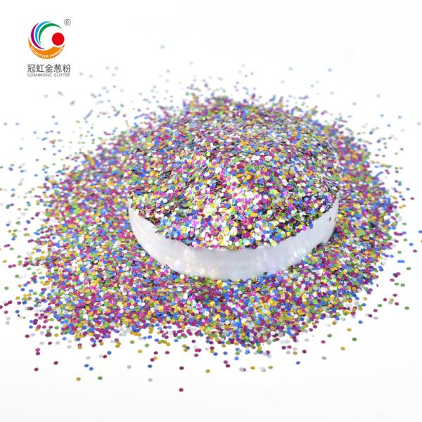 Colored Hex Aluminium Glitter Heat Resistant Purple Powder 0.2mm-1.0mm