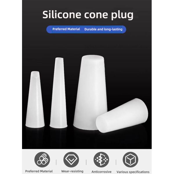 High Temperature Resistant Conical Silicone Plug for Spray Paint Electroplating Medical Grade Oxidation Thread Sealing Nut
