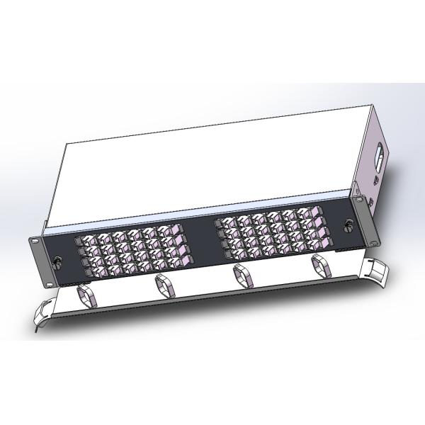 96 Cores Fiber Optic Termination Box Drawer Type 19"Subrack Loaded With Duplex LC Adapters