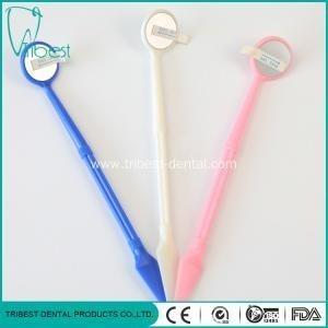 China 175mm PC Disposable Dental Mirror With Spatula on sale