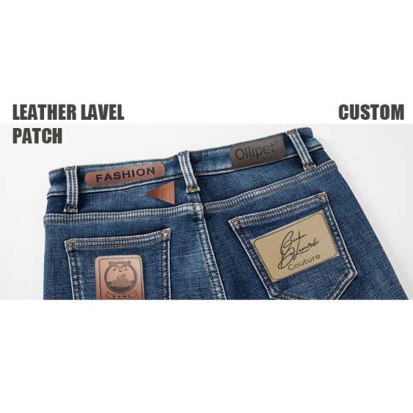 Custom Garment Accessories Suede Microfiber PU Leather Label With Debossed Logo for Shoes Clothes Bags