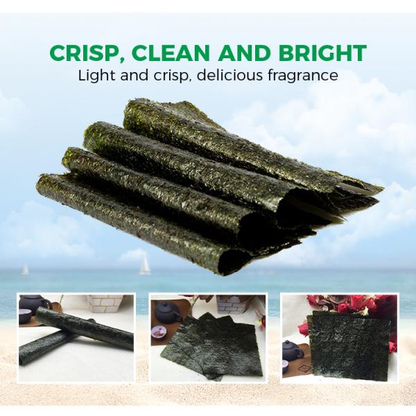 Raw Materials Collection Healthy Natural 10 50 100 Sheets Algae Zeewier Roasted Seaweed Gold Sheet Sushi Nori for Sushi