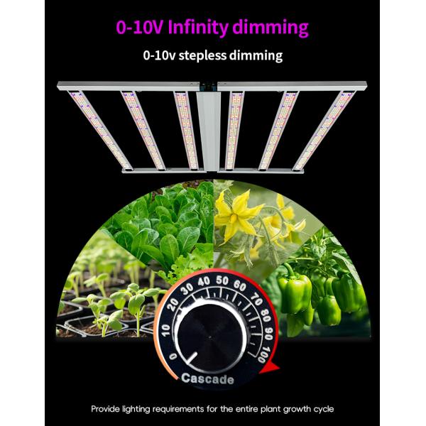 4x4ft 650W Full Spectrum Grow Lights SAMSUNG Indoor Vertical Farming Plants LED Bar Foldable