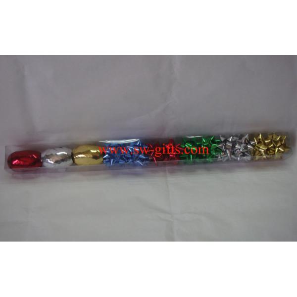 Christmas gift accessory ribbon assorted colors star bow shinning ribbon For Gift Packing