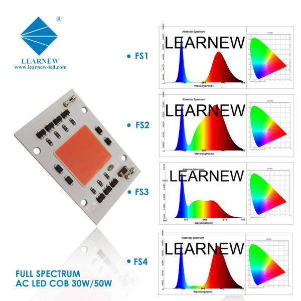 LEARNEW 3000K 4000K 6000K 380-780nm AC Led Cob 50w Full Spectrum For Streetlight