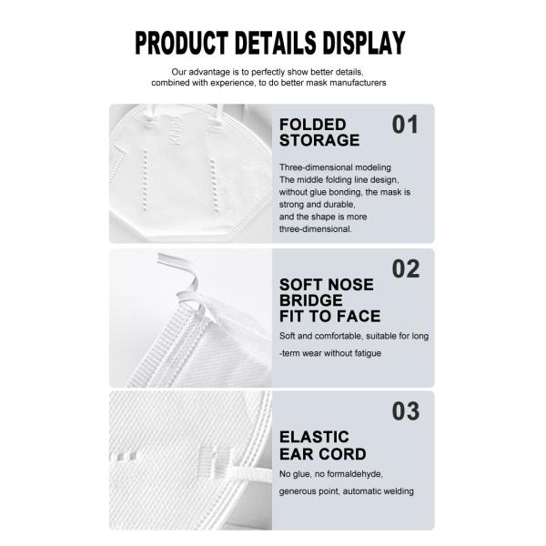 OEM ODM KN95 GBT2626 4 Ply FFP2 Face Masks With Earloop