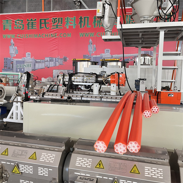 Plastic HDPE PE COD Bundle Conduit Silicon Core Pipe Manufacturing Machine Multi-Hole Cable Protection Duct Extrusion Line
