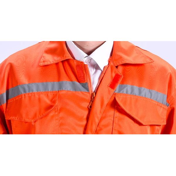 Breathable Flame Retardant Insulated Coveralls Anti - Wrinkle With Reflective Tape