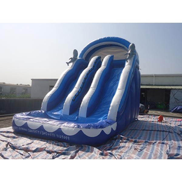 Amusement Outdoor Inflatable Water Slide With Pool For Kids Water Park Games