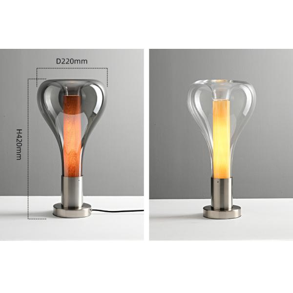 Classic Home Decor Bedroom Portable Table Lamp Amber Decor Glass Shade bedroom table lamps